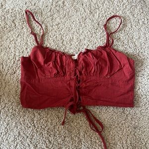 Pacsun cropped tank, faux corset style